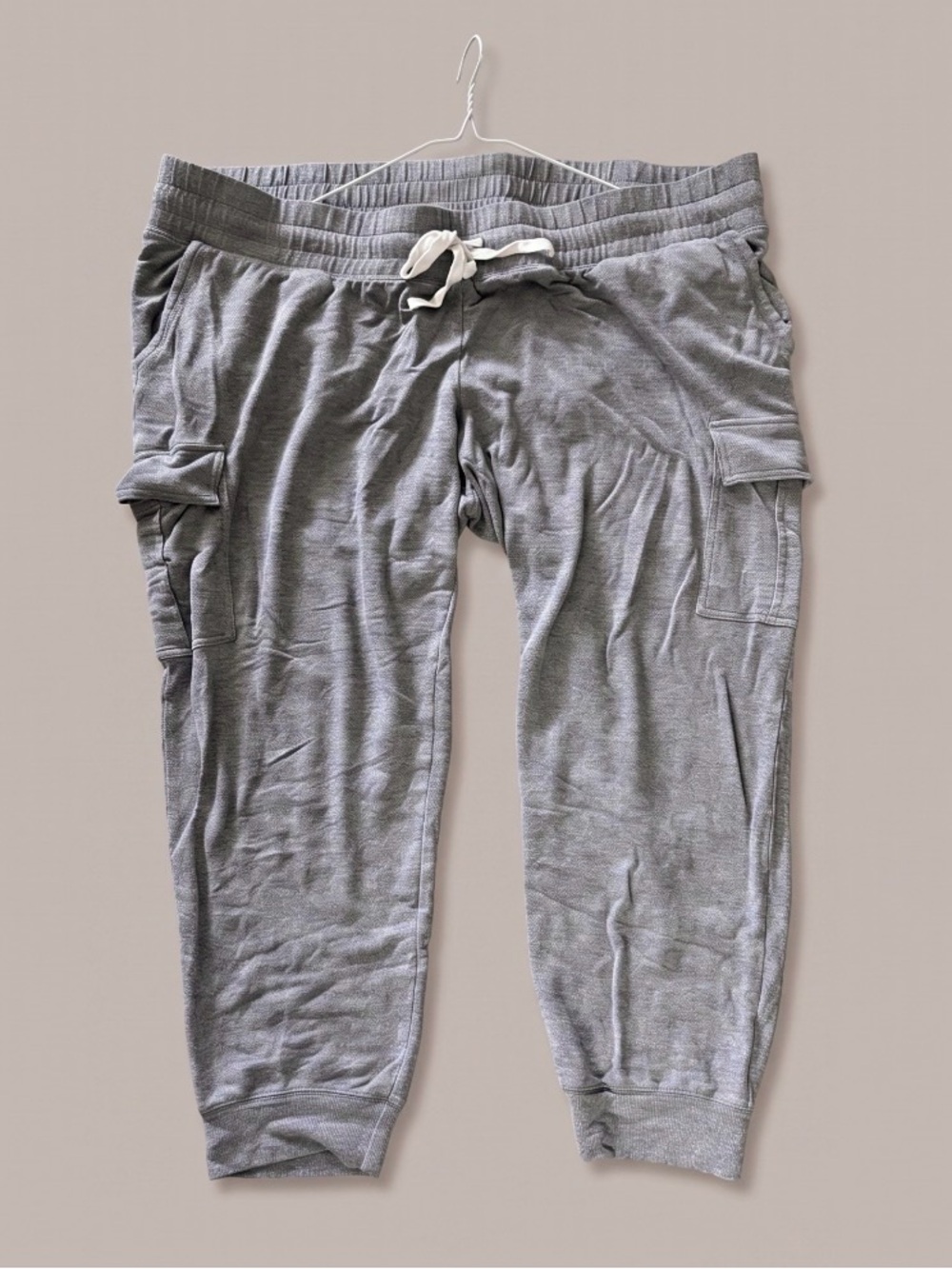 Women’s Maternity XL Gray Cargo Jogger Pants - Paisley Sky